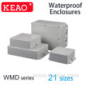 76 Sizes wall mount data enclosure box outdoor IP66 abs plastic electronic junction box with ear waterproof flanged case